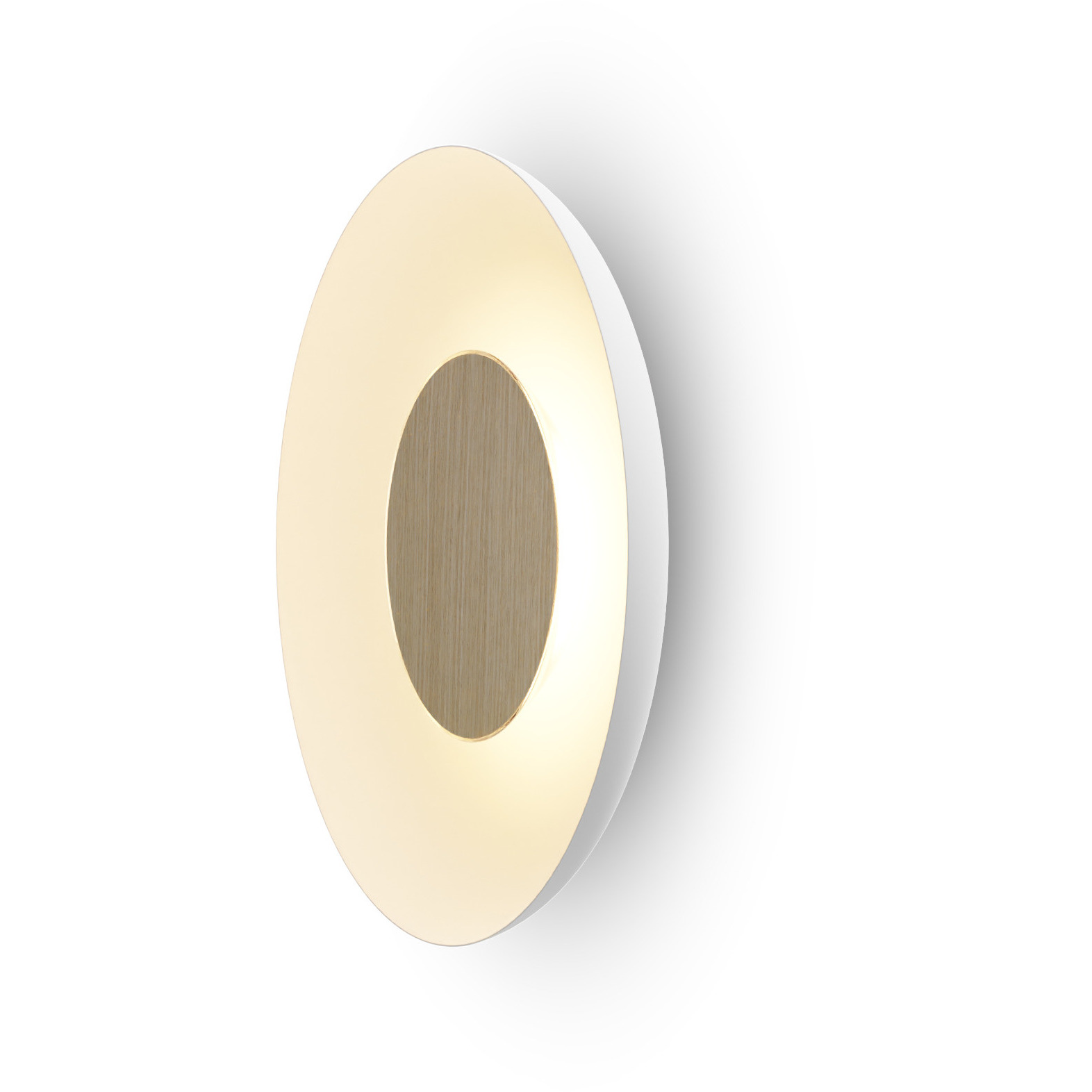 Ramen LED 24 inch White Oak and Matte White ADA Wall Sconce/Pendant Wall Light in White Oak With Matte White, Hardwire